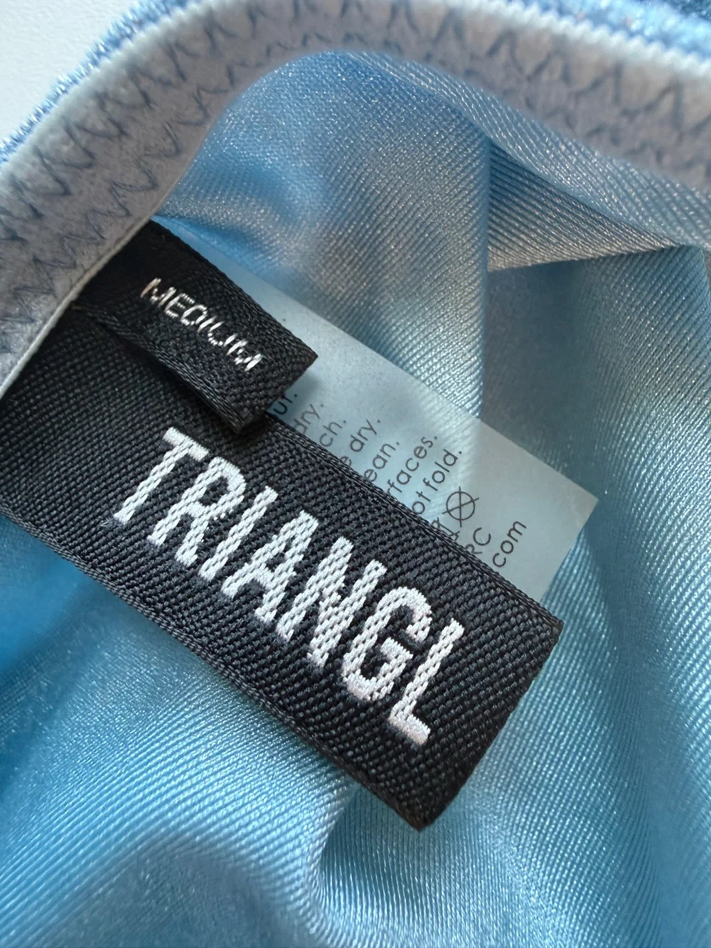 triangl swimwear Blue Shimmer Bikini Set